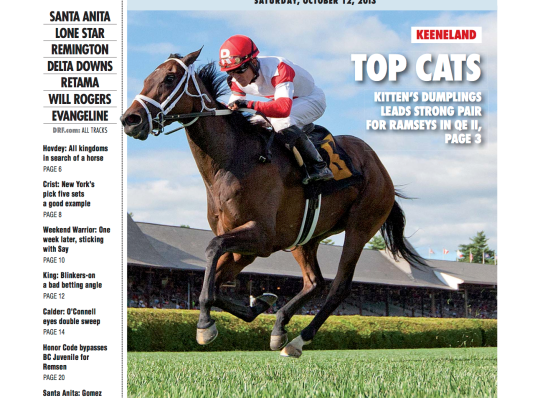 Daily Racing Form Cover Page