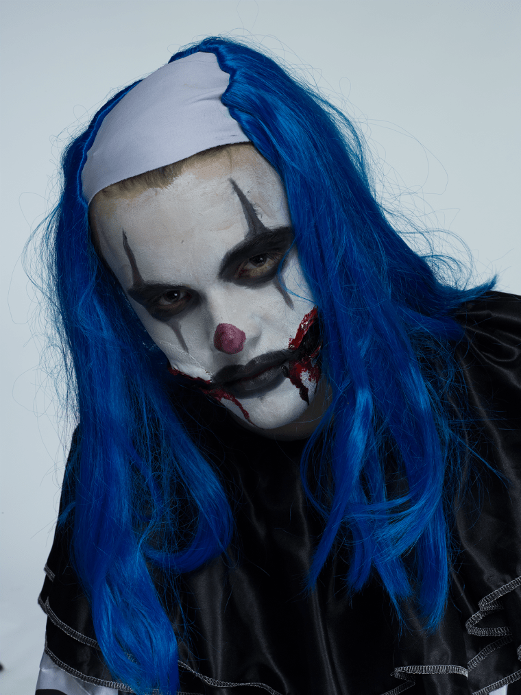 Clown Wig Photo Before