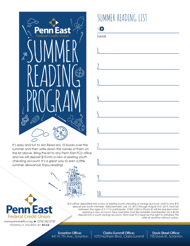 Penn East Summer Reading Program List