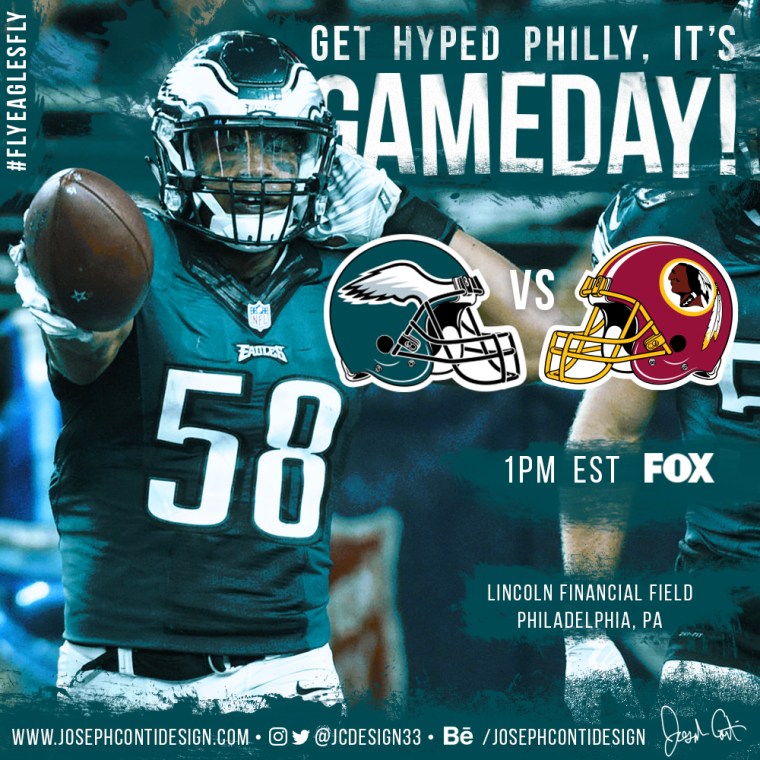 Philadelphia Eagles 2016 Gameday Graphic – Game 13 vs Redskins