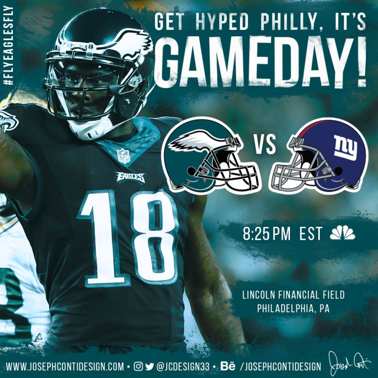 Philadelphia Eagles 2016 Gameday Graphic – Game 15 vs Giants