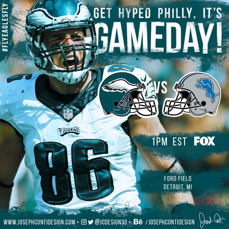 Philadelphia Eagles 2016 Gameday Graphic – Game 4 vs Lions