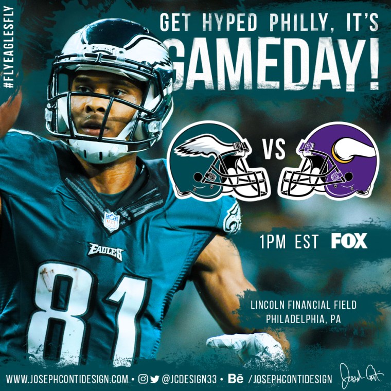 Philadelphia Eagles 2016 Gameday Graphic – Game 6 vs Vikings