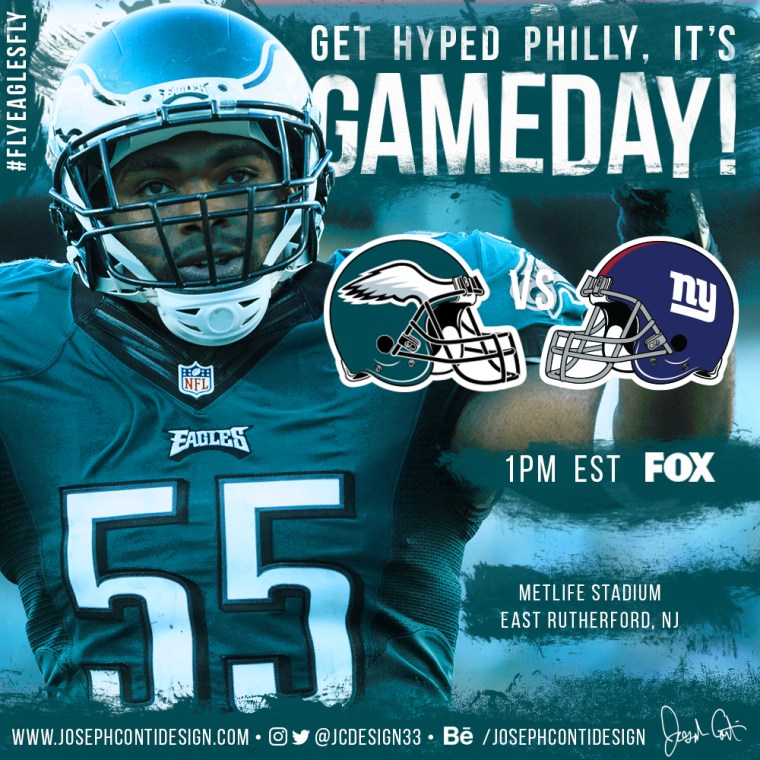 Philadelphia Eagles 2016 Gameday Graphic – Game 8 vs Giants